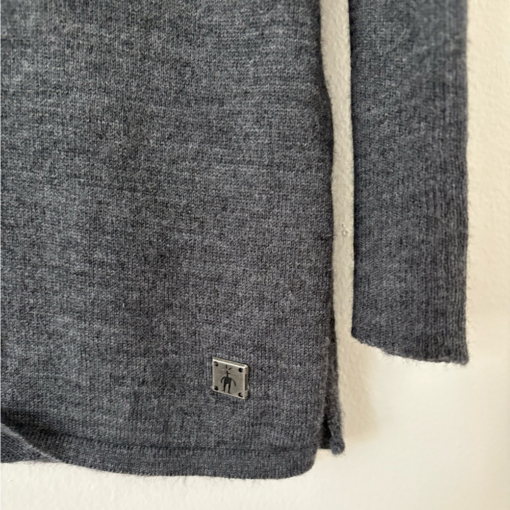 Smartwool Grey Minturn Drape Cowl Neck Merino Wool Taupe Sweater Size Small - Picture 5 of 8